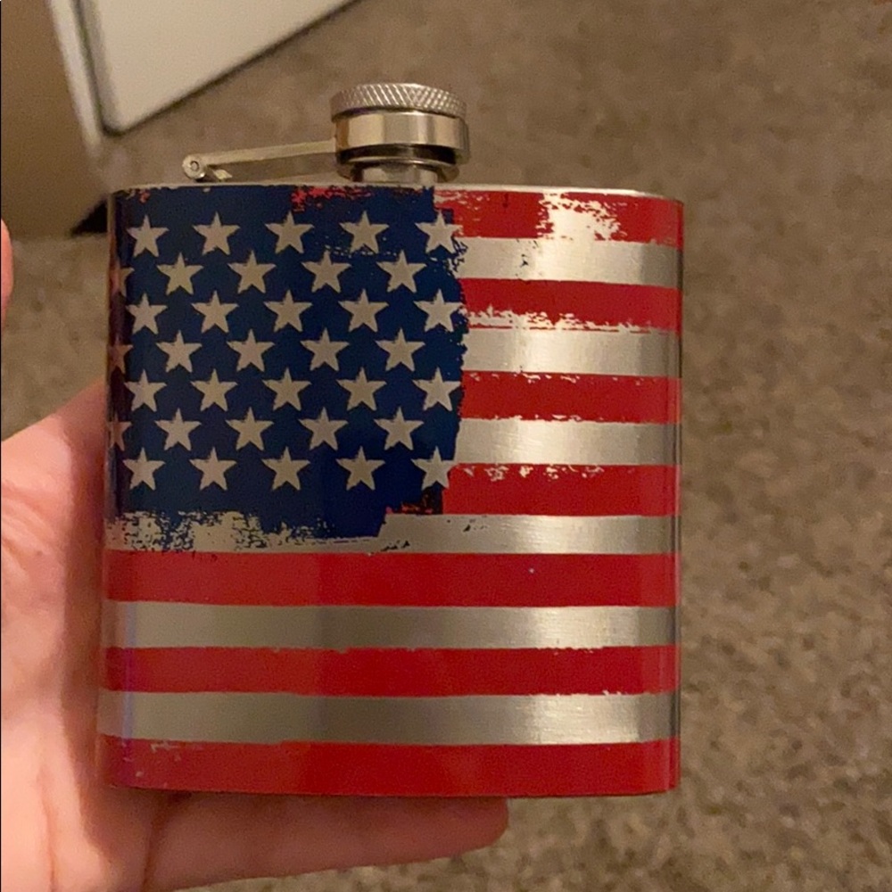 Flask with American Flag